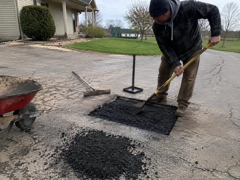 Pothole patching and asphalt repair in Lafayette Indiana